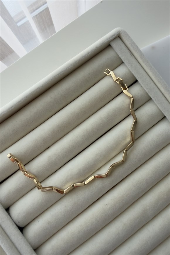 Özel Seri Zikzak Plaka Model Bileklik 