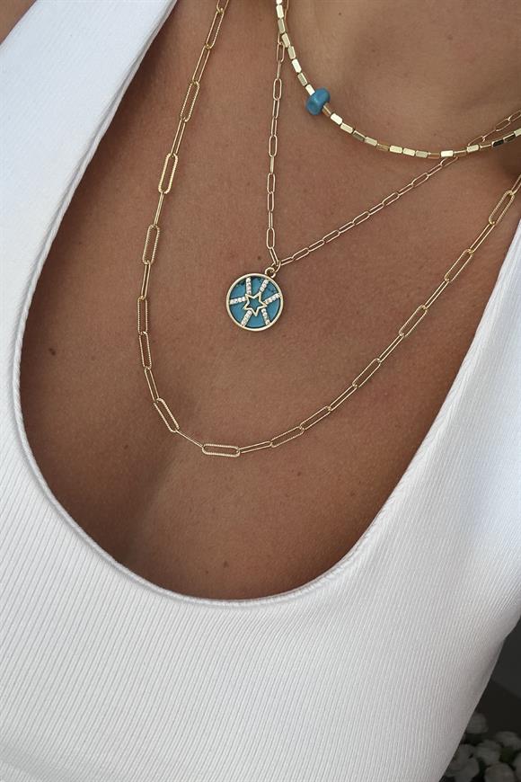 Özel Seri Zirkon Taşlı Yıldız Kolye 