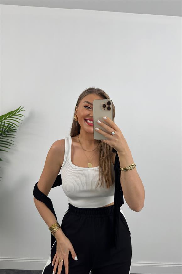 Özel Üretim Yanı Şeritli 2 İplik Çelik Palazzo