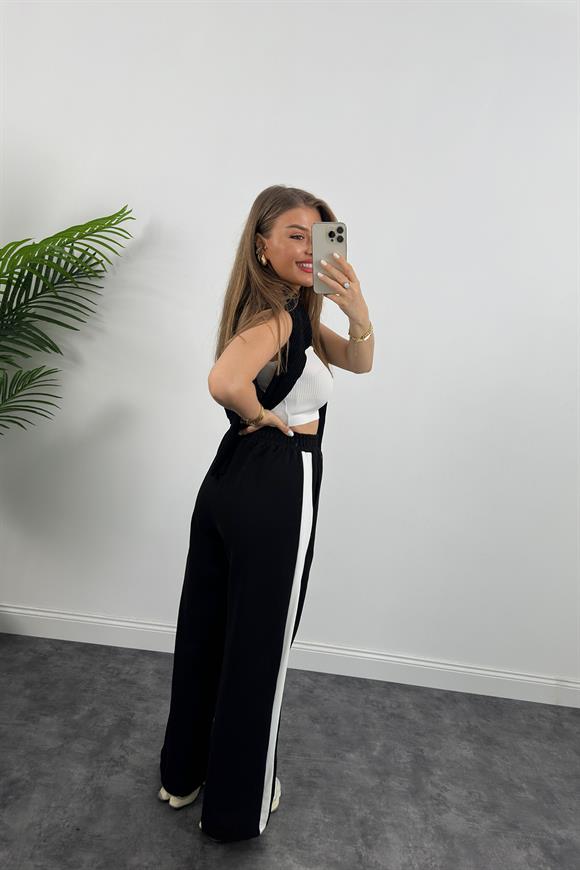 Özel Üretim Yanı Şeritli 2 İplik Çelik Palazzo