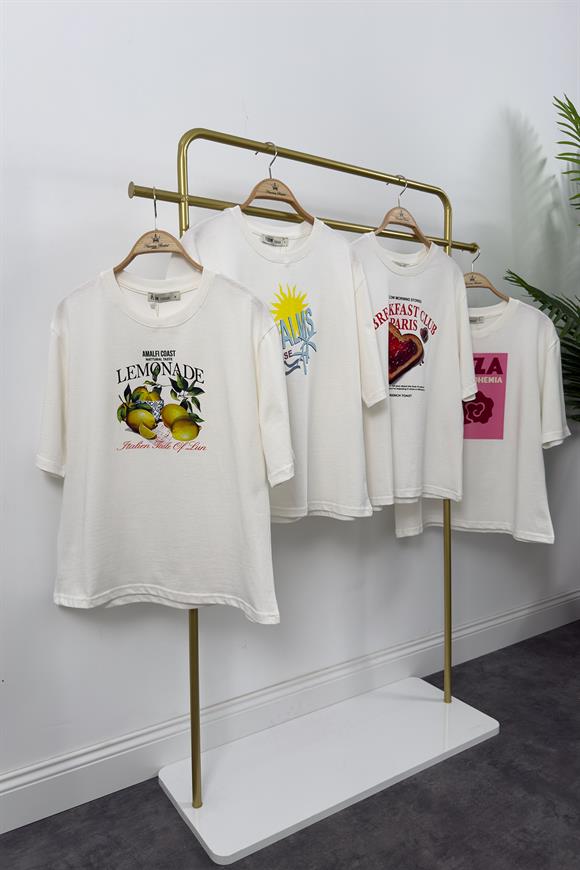 Paris İkonik Yaz Serisi %100 Pamuklu Tshirt