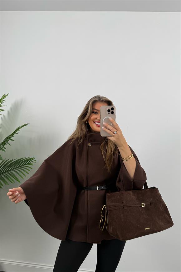 Pinterest Kemerli Kaşe Panço Kaban Acı Kahve