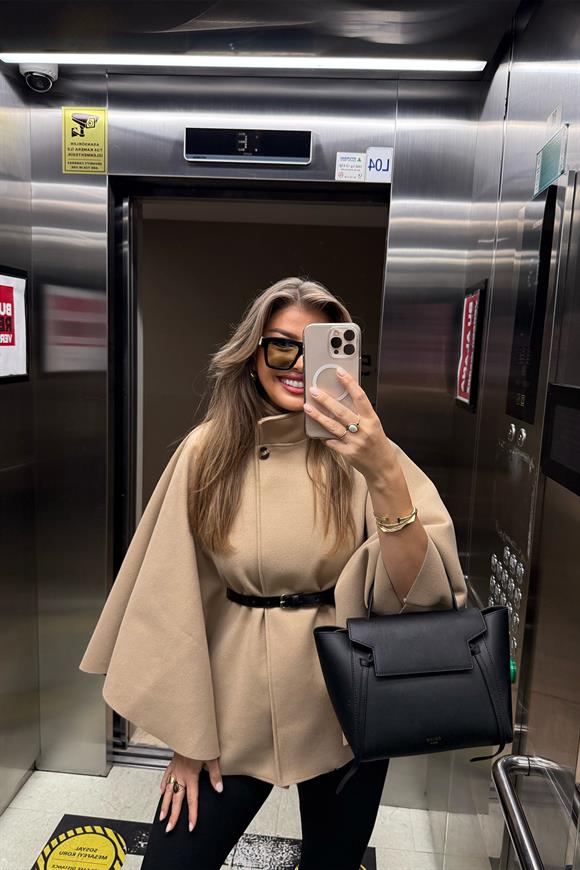 Pinterest Kemerli Kaşe Panço Kaban Camel