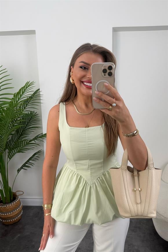 Pinterest Model Balon Etek Tasarım Bluz Mint