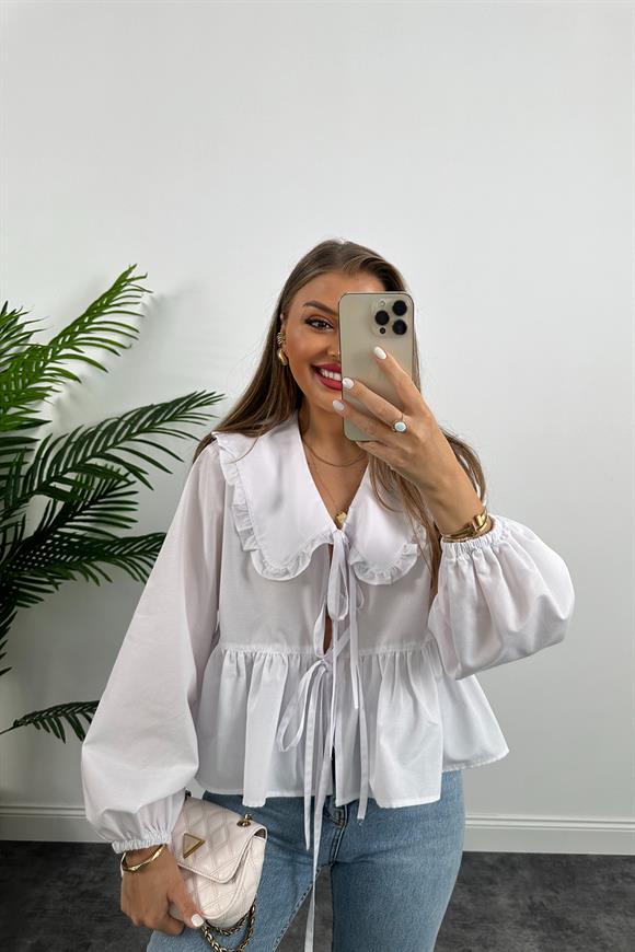 Pinterest Model Bebe Yaka Romantik Gömlek