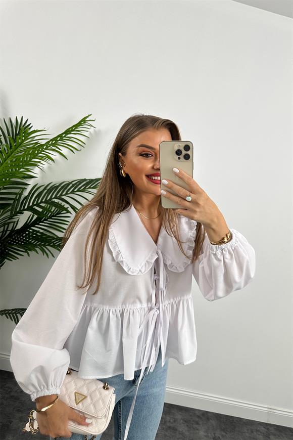 Pinterest Model Bebe Yaka Romantik Gömlek