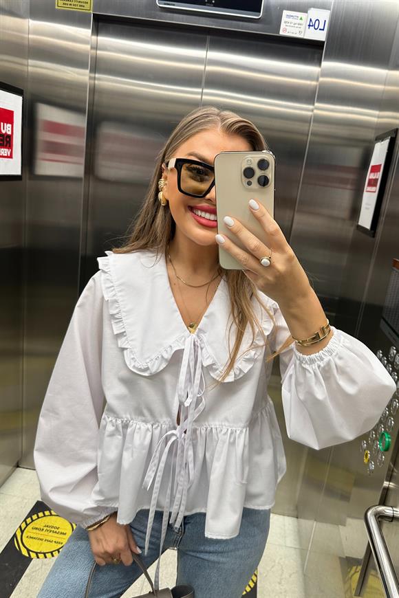 Pinterest Model Bebe Yaka Romantik Gömlek