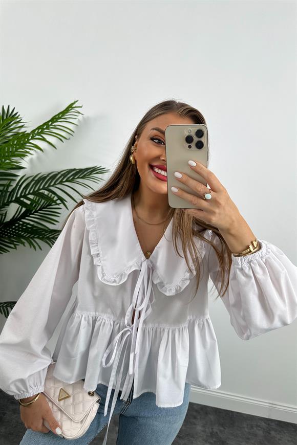 Pinterest Model Bebe Yaka Romantik Gömlek