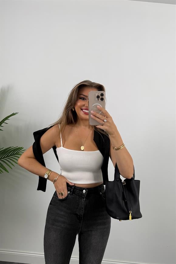 Premium Kalite Paçası Kesik Toparlayıcı Boyfit Jean Koyu Gri