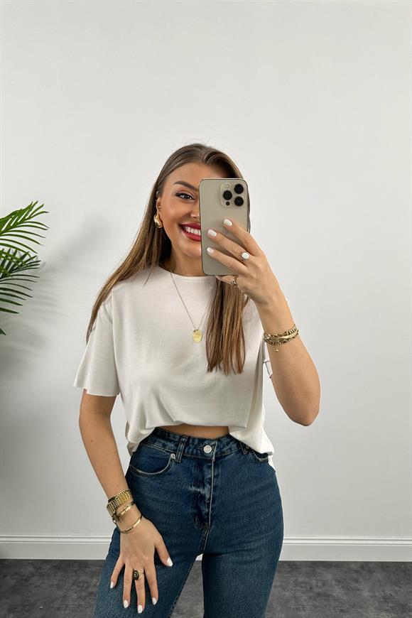 Premium Kalite Paçası Kesik Toparlayıcı Boyfit Jean Tintli Dark Blue 1014