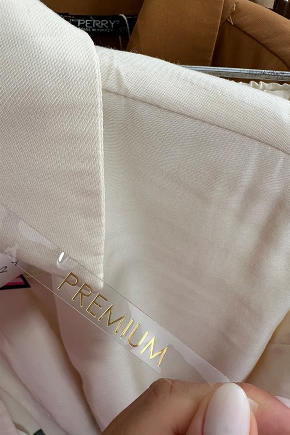 Premium Kalite Tensel Modal Kumaş Şort Gömlek Takım Krem