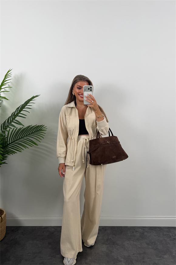 Premium Seri %100 Organik Kumaş Gabardin Ceket Pantolon Takım