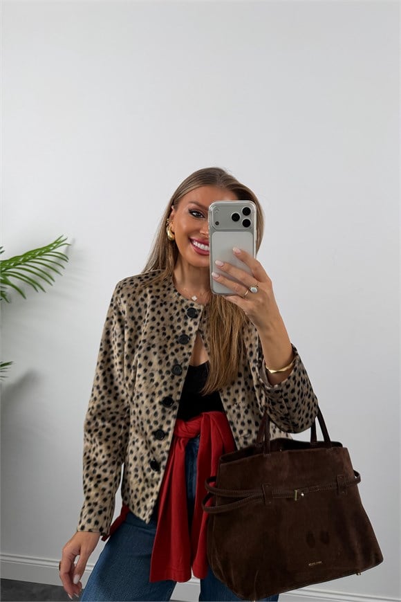 Premium Seri Bambi Desen Özel Dokulu Ceket