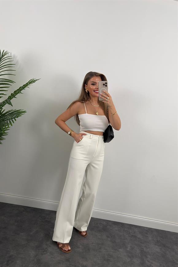 Premium Seri Double Kumaş Serenad Palazzo Ekru 