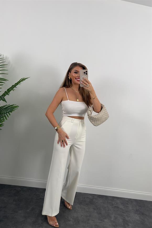 Premium Seri Double Kumaş Serenad Palazzo Ekru 