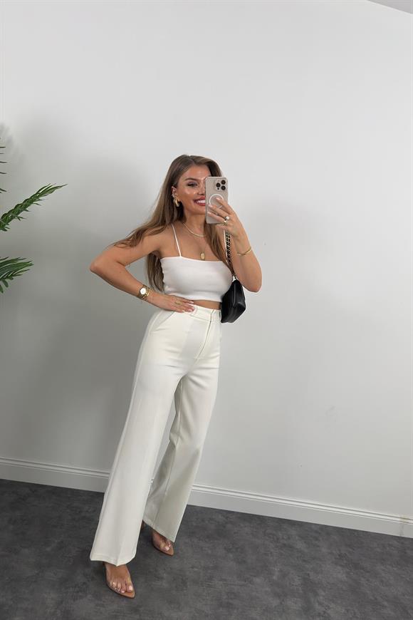 Premium Seri Double Kumaş Serenad Palazzo Ekru 