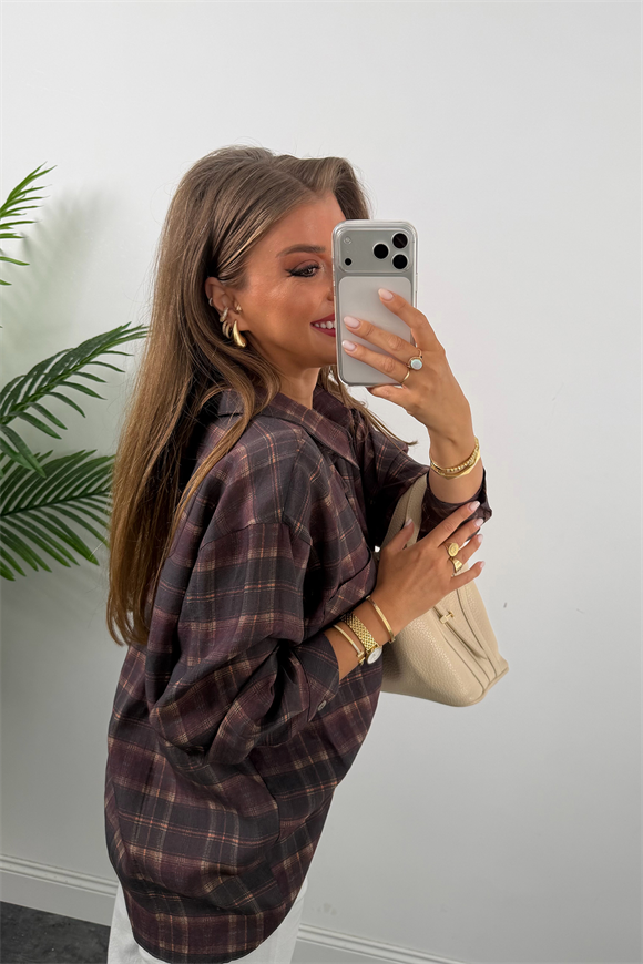 Premium Seri Ekoseli Tensel Gömlek