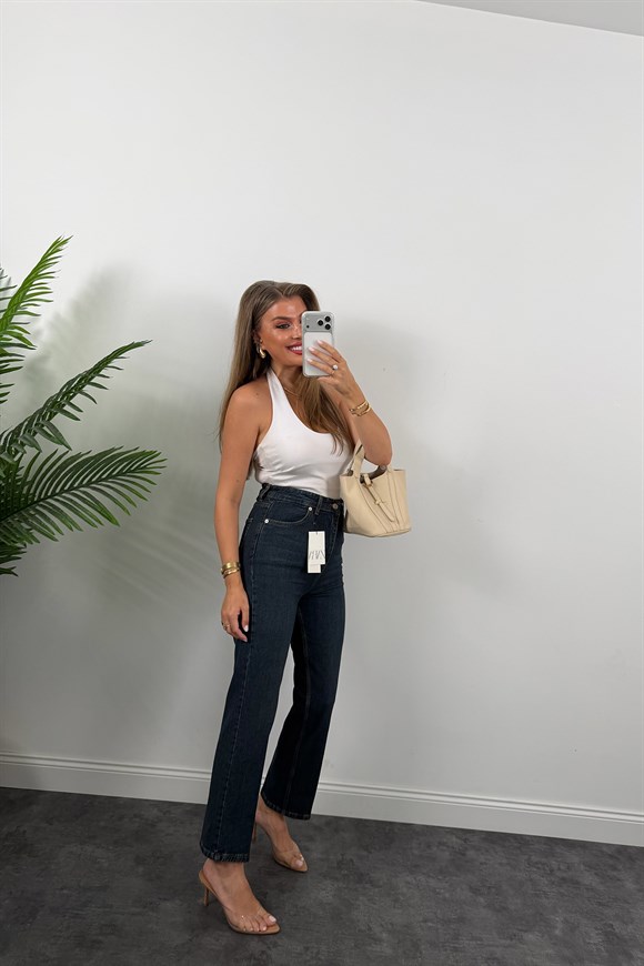 Premium Seri Kalem Paça Ütülü BF Jean 1014 Tintli Dark Blue 