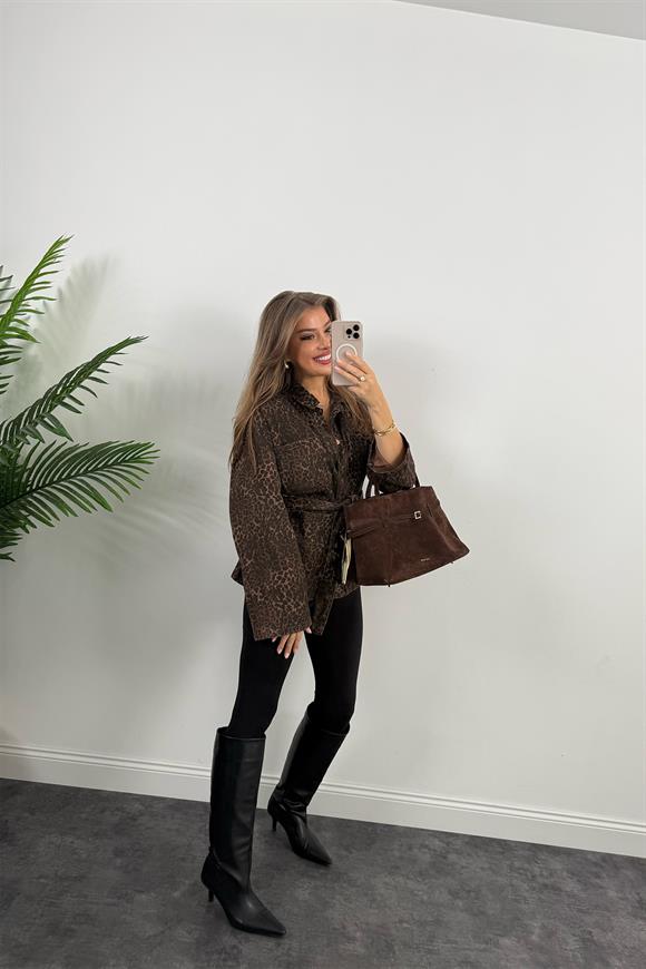 Premium Seri Leopar Jean Trençkot