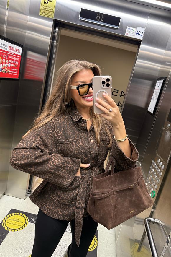 Premium Seri Leopar Jean Trençkot