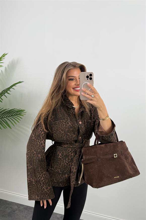 Premium Seri Leopar Jean Trençkot