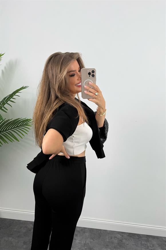 Premium Seri Likralı Çımalı Çelik Jogger Pantolon Siyah