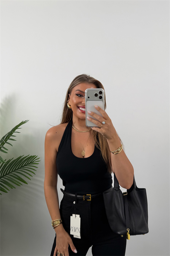 Premium Seri Likralı Yüksek Bel İspanyol Jean Siyah