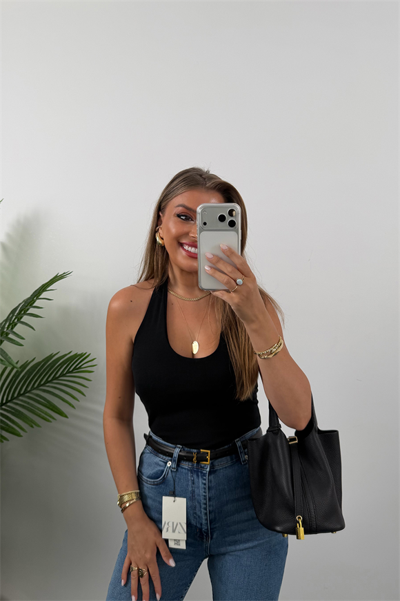 Premium Seri Likralı Yüksek Bel İspanyol Jean Klasik Mavi