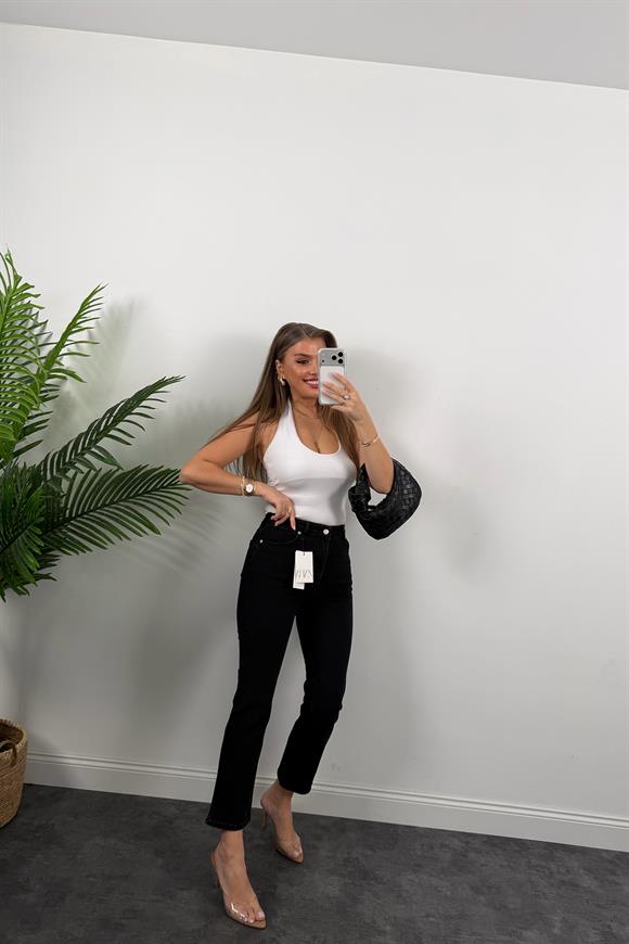 Premium Seri Paçası Dikişli Bf Jean Pantolon Koyu Antrasit