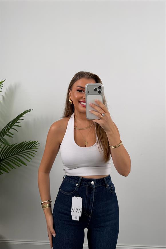 Premium Seri Paçası Dikişli Bf Jean Pantolon Dark Blue 1014