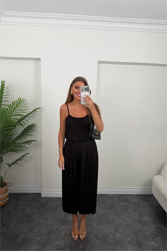 Premium Seri Pantolon Bluz Harem Takım Siyah