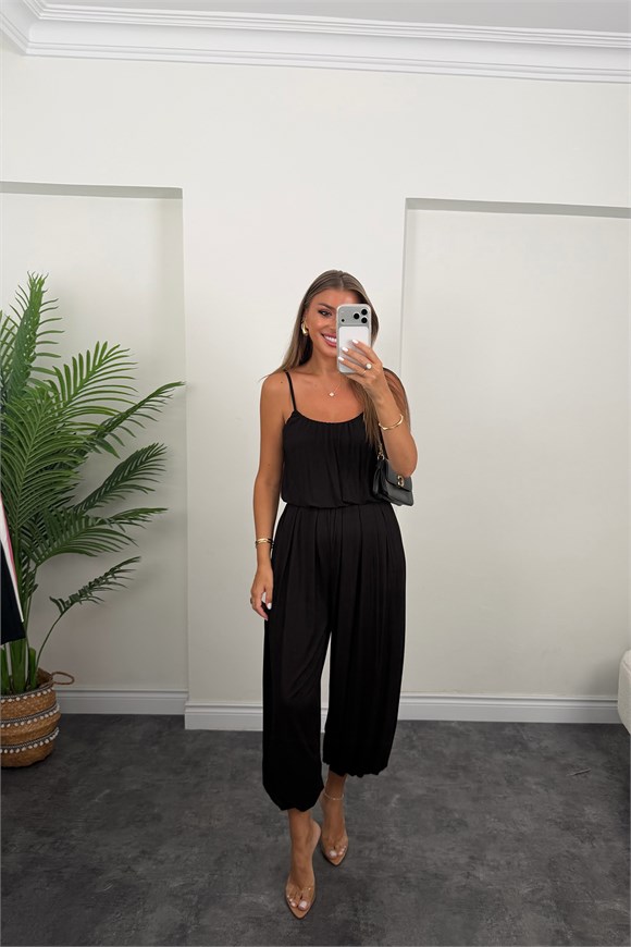 Premium Seri Pantolon Bluz Harem Takım Siyah