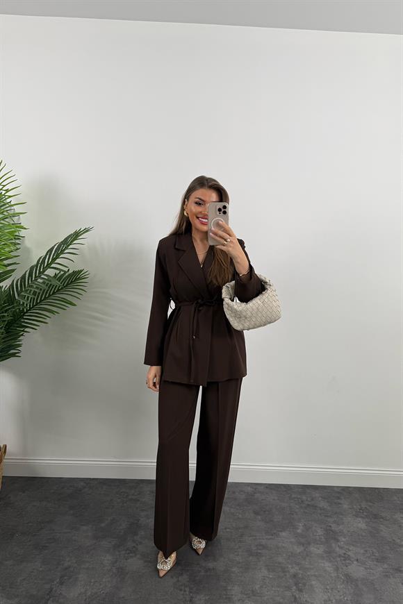 Premium Seri Poliviskon Kumaş Pinterest Takım Elbise Acı Kahve