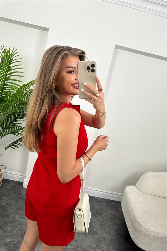 Premium Seri Şehir Boy Şort Yelek Pinterest Takım Kırmızı