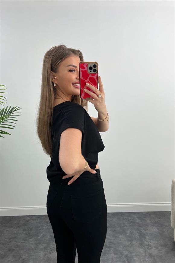 Premium Seri Süper Black Ultra Yüksek Bel İspanyol Jean Siyah