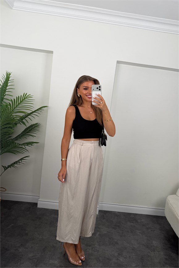 Premium Seri Taşlı Tensel Harem Pantolon Taş