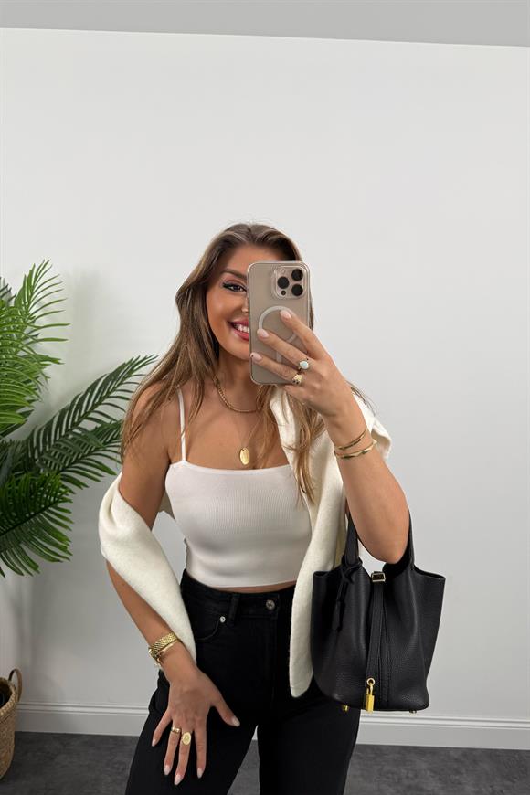 Premium Seri Yüksek Bel Palazzo Jean Antrasit