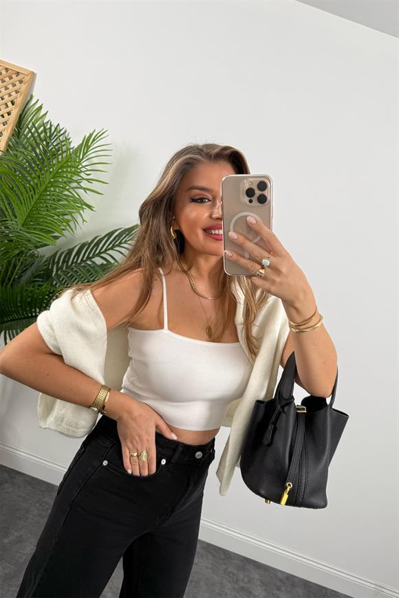 Premium Seri Yüksek Bel Palazzo Jean Antrasit