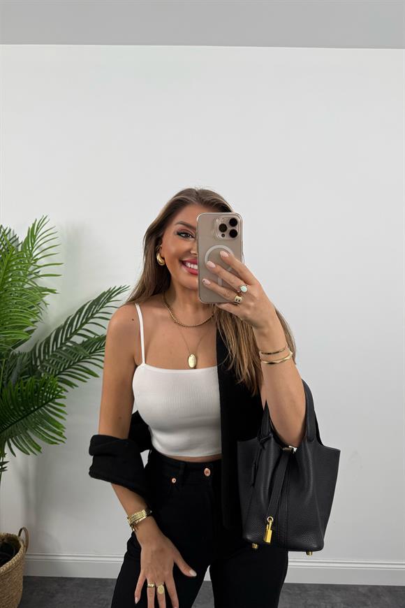 Premium Seri Yüksek Bel Palazzo Jean Siyah