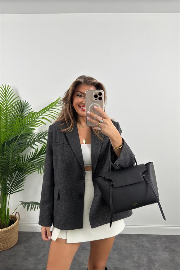 Premium Seri Yünlü Blazer Ceket Antrasit