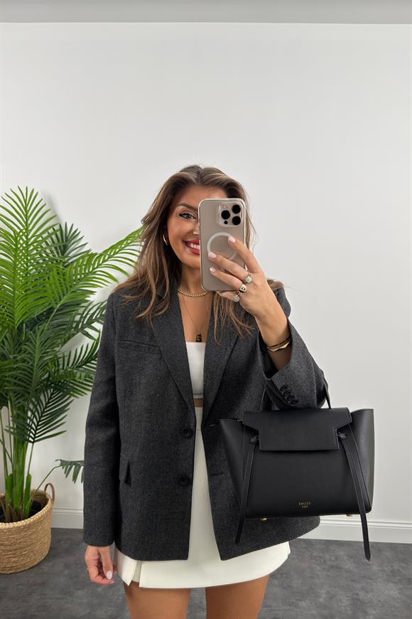 Premium Seri Yünlü Blazer Ceket Antrasit
