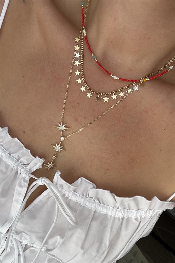 Renkli Kum Boncuk Kolye