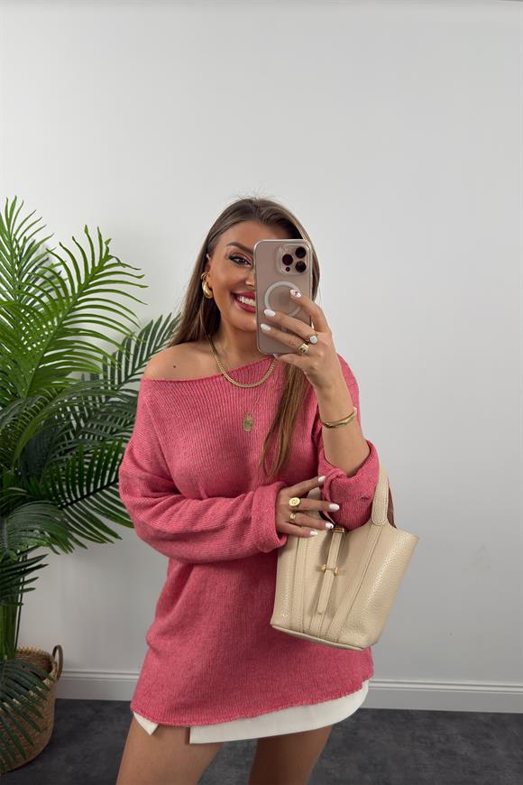 Sosis Yaka Yumoş Salaş Basic Kazak Pembe