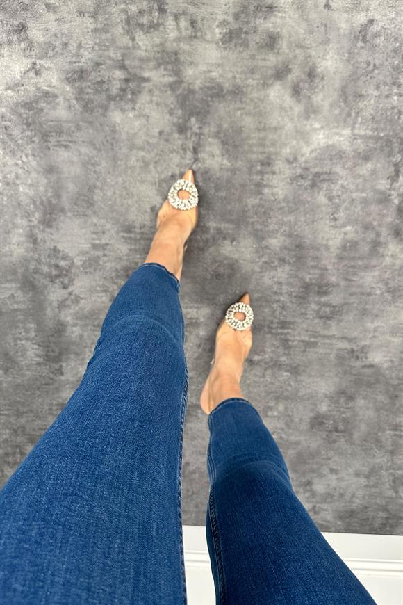 Topshop Jamie Push Up Efektli Power Likra Soft Touche Jean Koyu Mavi