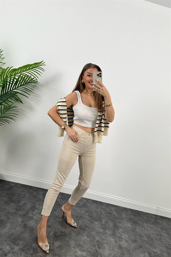Topshop Jamie Push Up Efektli Power Likra Soft Touche Jean Taş