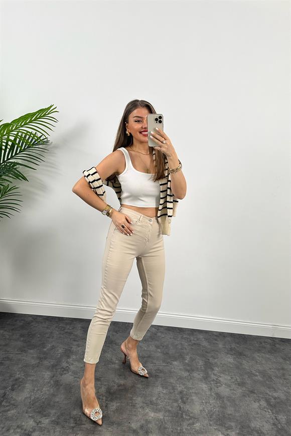 Topshop Jamie Push Up Efektli Power Likra Soft Touche Jean Taş