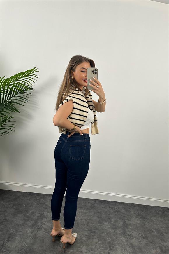Topshop Jamie Push Up Efektli Power Likra Soft Touche Jean Lacivert