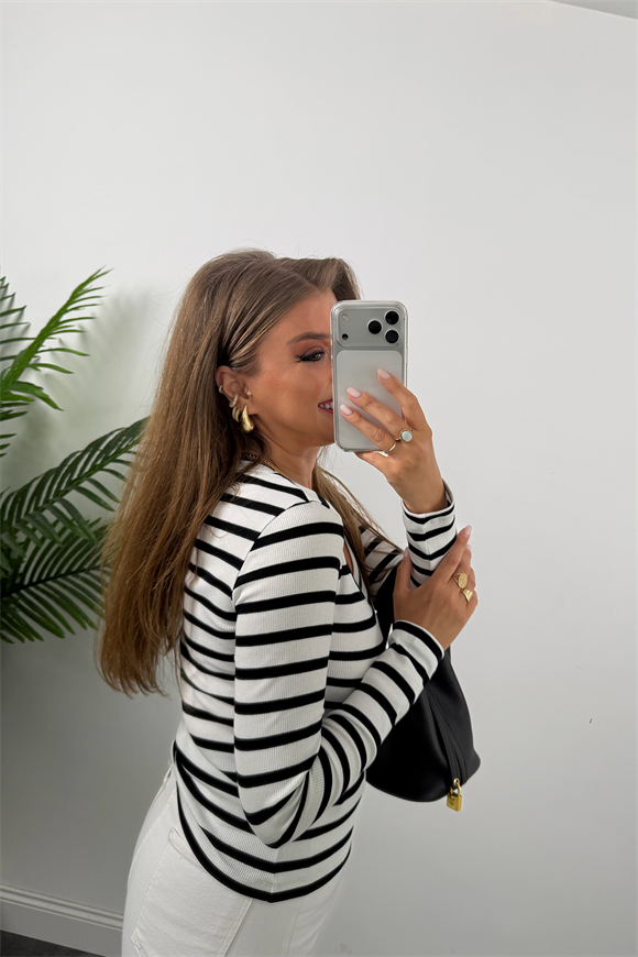 U Yaka %100 Pamuklu Likralı Basic Body Yeni Marin