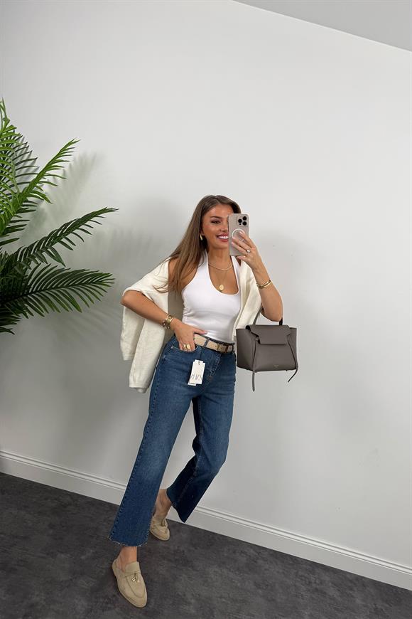 Ütülü Paça Premium Seri Bf Jean Dark Blue 1014