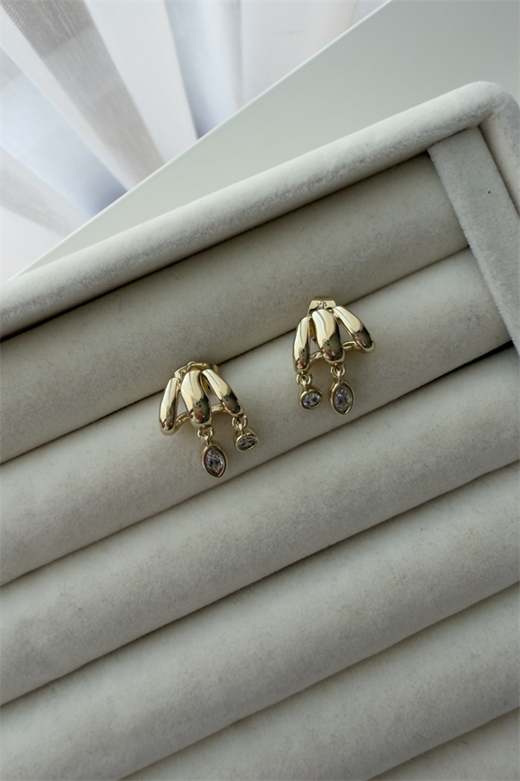 Xupıng 3lü Görünümlü Plaka Model Küpe